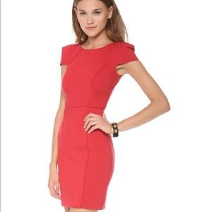 4.collective Anthropologie Red Cap Sleeve Dress